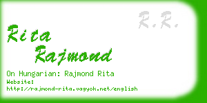 rita rajmond business card